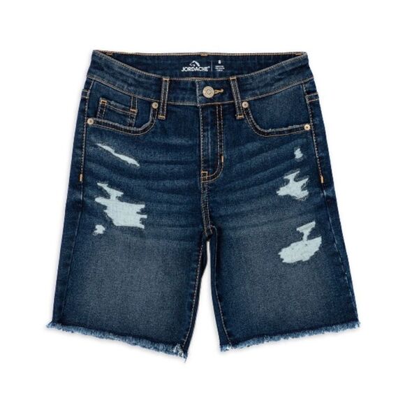 Girls Denim Distressed Skirts & Bermuda Vintage Straight High Rise Shorts Size L - Picture 11 of 15